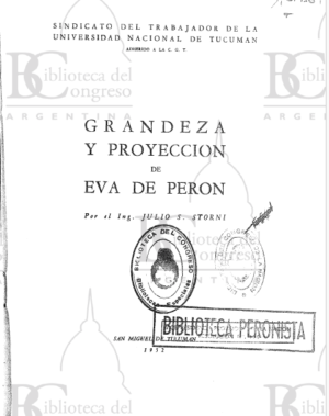 Grandeza y Proyección de Eva Perón
